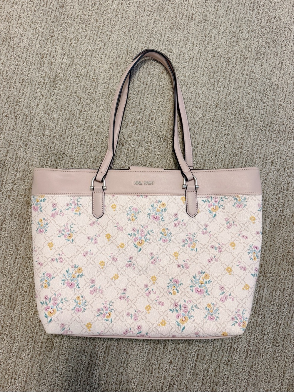 Nine West Blush Pink Floral Tote